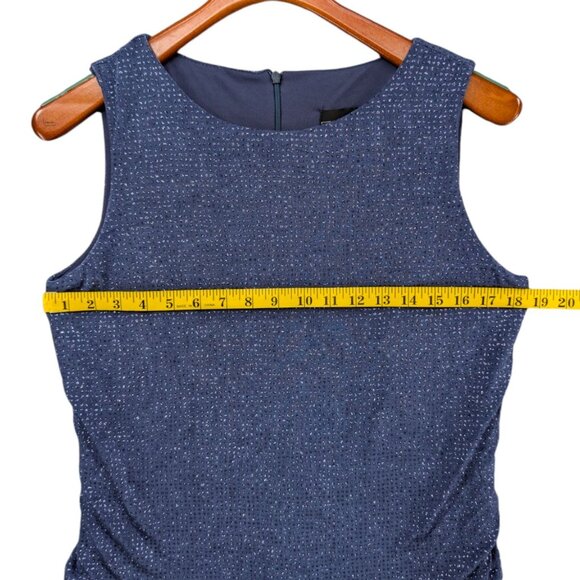 Alex Evenings Maxi Dress Gown Blue Embellished Sleeveless Formal Cocktail Sz 10 - Picture 7 of 11